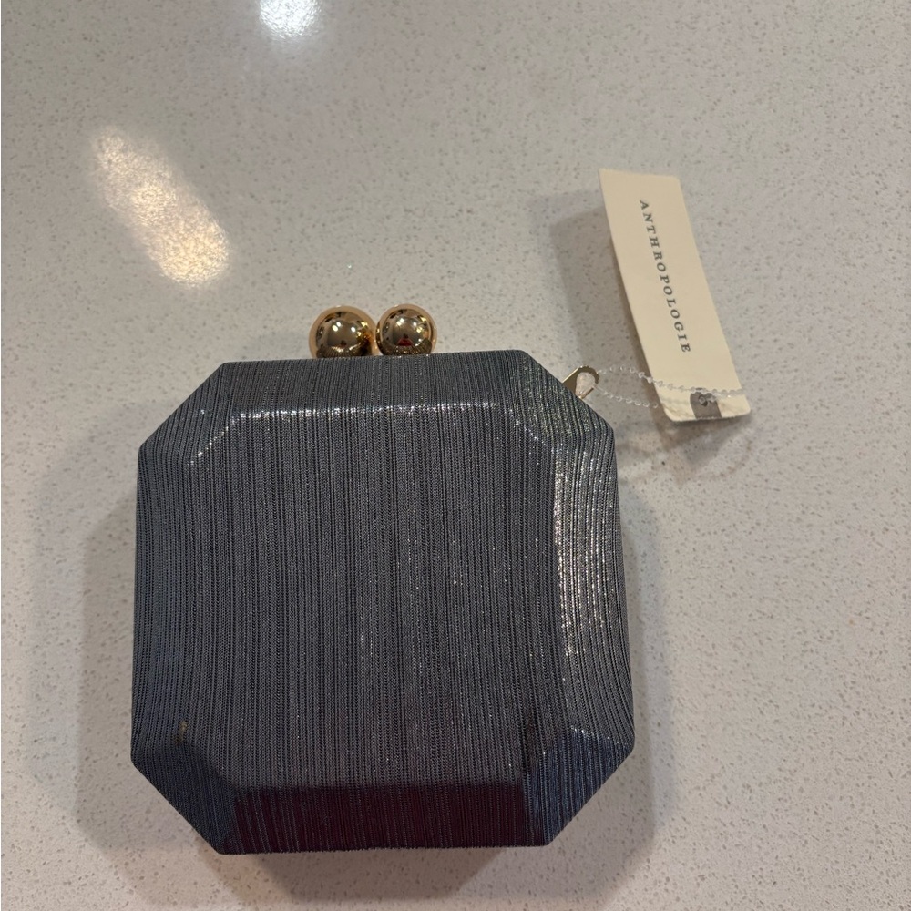 Anthropologie Mini Metallic Clutch